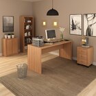 Kit 4 Peças Com 1 Mesa 1 Balcão 1 Estante 1 Gaveteiro Espress