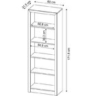 Kit 4 Peças Com 1 Mesa Para Escritório Em L, 2 Estantes E 1 A
