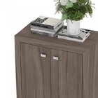 Kit 4 Peças Com Escrivaninha, Balcão, Armário Multiuso E Esta