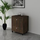 Kit 4 Peças Com Escrivaninha Em L, Gaveteiro, Armário Multius