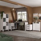 Kit 4 Peças Com Escrivaninha Em L Gold, Gaveteiro, Balcão Par