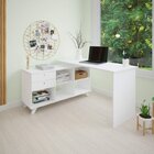 Kit 4 Peças Com Escrivaninha Em L Gold, Gaveteiro, Balcão Par