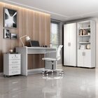 Kit 4 Peças Com Escrivaninha Gávea, Gaveteiro E 2 Armários Es