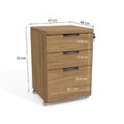 Kit 4 Peças Com Escrivaninha, Gaveteiro E 2 Armários Itapua