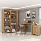 Kit 4 Peças Com Escrivaninha, Gaveteiro E 2 Estantes Livreiro