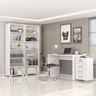 Kit 4 Peças Com Escrivaninha, Gaveteiro E 2 Estantes Livreiro