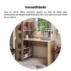 Kit 4 Peças Com Escrivaninha Match, 2 Estantes E Armário Mult