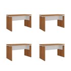 Kit 4 Peças Com Escrivaninhas Operacionais Mesa Escritório 14