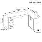 Kit 4 Peças Com Mesa Para Escritório Em L 1, Escrivaninha, Ar