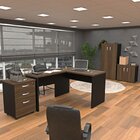 Kit 4 Peças Com Mesa Para Escritório Em L, Gaveteiro E 2 Armá