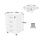 Kit 4 Peças Com Mesa Para Escritório, Gaveteiro E 2 Armários