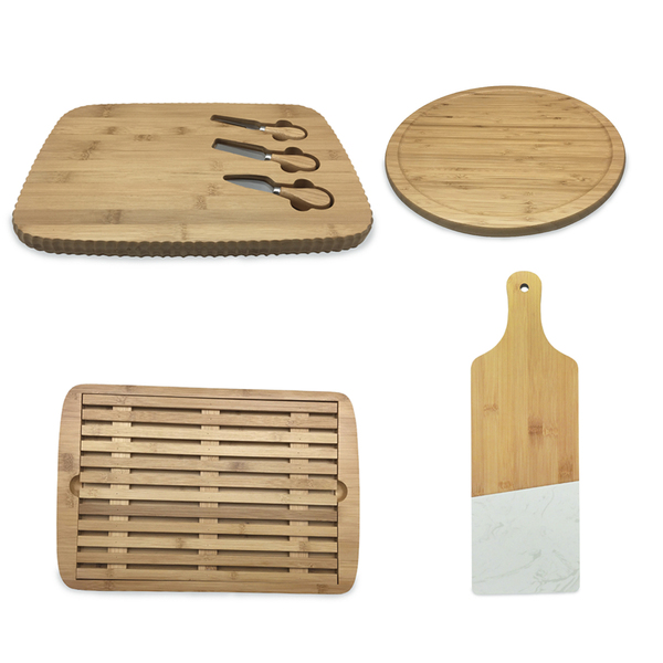 Kit 4 Peças De Bambu Para Servir À Mesa - Oikos Natural U