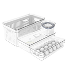 Kit 4 Peças Organizadores De Geladeira E Pote Hermético Ou