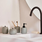 Kit 4 Peças Para Banheiro Em Cerâmica Cinza 18411 Mart