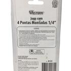 Kit 4 Peças Ponta Montada Pedra 1/4 Micro Retifica Dremel