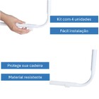 Kit 4 Peças Proteção Para Pés Cadeiras 19mm Branco - 2308 Mor