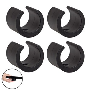 Foto de Kit 4 Peças Proteção Para Pés Cadeiras 22,22mm Redondo Preto