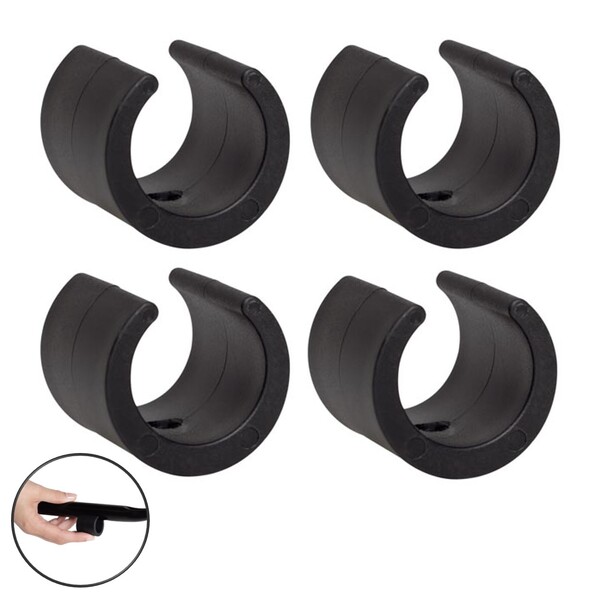 Kit 4 Peças Proteção Para Pés Cadeiras 22,22mm Redondo Preto