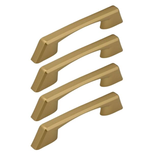 Kit 4 Peças Puxador Ares 96/128mm  - Dourado