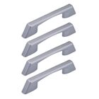 Kit 4 Peças Puxador Ares 96/128mm  - Prata