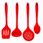 Kit 4 Peças Silicone - Luxo - Vermelho Inteiriço. Unyhome