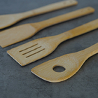 Kit 4 Peças Utensílios De Cozinha Bambu 30cm Orgânica Yoi