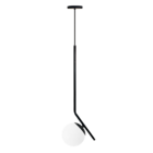 Kit 4 Pendente Inclinado Globo 15 Jabuticaba Preto Fosco Bf