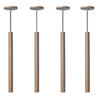 Kit 4 Pendente Luminária Tubo Fendi 50 Cm + Lâmpada Led Branc