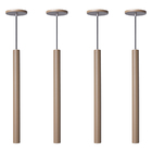 Kit 4 Pendente Luminária Tubo Fendi 50 Cm + Lâmpada Led Branc