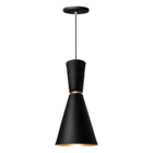 Kit 4 Pendente Lustre Luminária Cone Moscou 39cm Preto