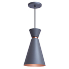 Kit 4 Pendente Lustre Luminária Pequim Cinza 30cm + Led Retrô