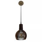 Kit 4 Pendente Madeira Gota M 22x15.5cm Natural Bivolt