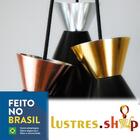 Kit 4 Pendente Sinus 4001 Preto  C/ Cobre/1