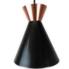 Kit 4 Pendente Sinus 4001 Preto  C/ Cobre/1