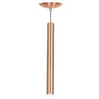 Kit 4 Pendente Tubo Cilindro Alumínio Cobre 50cm + Led 6k