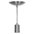 Kit 4 Pendente Tubo Cilindro Alumínio Escovado Com Lampada