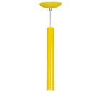 Kit 4 Pendente Tubo Cilindro Amarelo 40cm + Led 6k