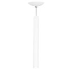 Kit 4 Pendente Tubo Cilindro Branco 50cm + Led 3k