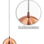 Kit 4 Pendentes Bola Escovado  Cobre