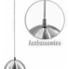 Kit 4 Pendentes Bola Escovado  Cromado