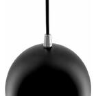 Kit 4 Pendentes Bola Preto Acabamentos Cromado