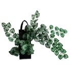 Kit 4 Pendentes De Folhagens De  Melancia Artificiais Verdes