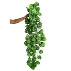 Kit 4 Pendentes De Folhagens De Begônia Variegata Artificiais