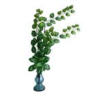 Kit 4 Pendentes De Folhagens De Jiboia Artificiais Verdes Par