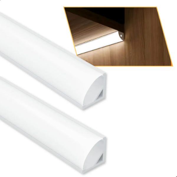 Kit 4 Perfil Para Canto De Sobrepor 1m Moveis Marcenaria Led