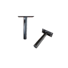 Kit 4 Pés 10cm Apoio Multiuso Preto Móveis Aço Reforço