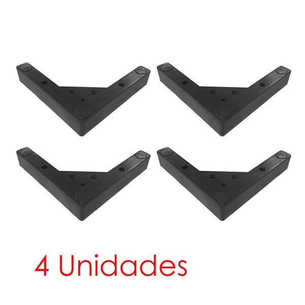 Kit 4 Pés De Sofá Cantoneira Tabaco 3cm - Gamplast