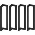 Kit 4 Pés Mesa De Jantar Industrial Carbono 74cm Cantoneira P