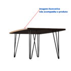 Kit 4 Pés Modelo Hairpin Legs Preto Mesa Bancada Aparador Aço