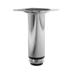 Kit 4 Pés Para Móveis Regulável Redondo Cromado 12cm